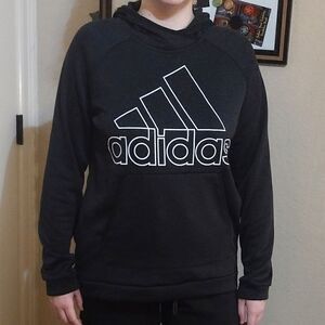 Adidas TI Bos Black Hoodie Women's Size Medium with Front Pocket